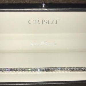 Crislu Sterling Platinum Tennis Bracelet